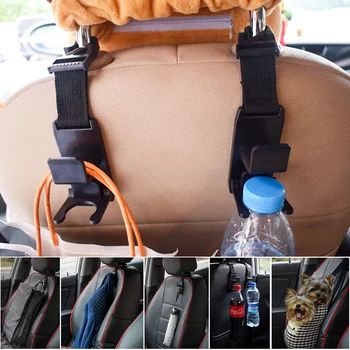 

4pcs Car Backseat Headrest Hook Vehicle Universal Car Organizer Storage Hanger For Coats Handbag Purse Backpack Grocery