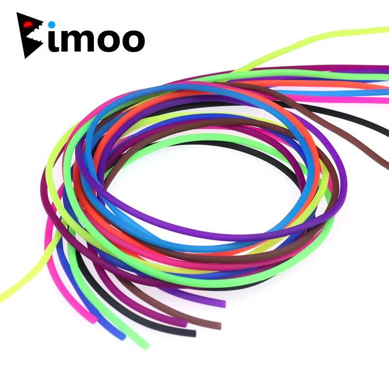 

Bimoo 48m/Spool 2mm Thin Film Elastic Tube for Scud Shrimp Nymph Fly Skin Fishing Rig Sleeve Sabiki Fly Tying Material Fluo Pink