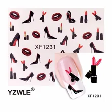 YZWLE, новые сексуальные наклейки на высоком каблуке, переводные наклейки для ногтей, переводные наклейки для ногтей, сделай сам, ногти, Типсы, секс-Шарм, красота, дизайн ногтей
