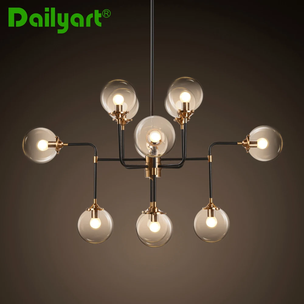 Acquista all'ingrosso online lampadario in vetro moderno da ...