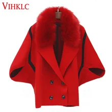 Женская вязаная одежда, свитера, двубортный, высокое качество, весна, Новое поступление, меховой воротник, кардиганы, с рукавами, в винтажном стиле, H884