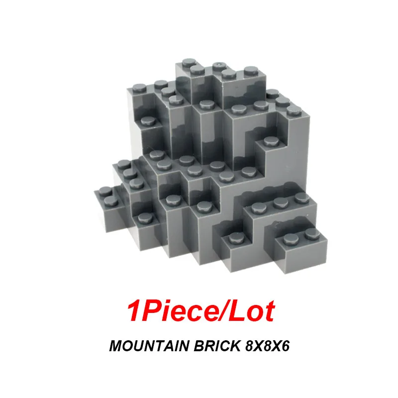1-10 шт., MOC, горный кирпич, рок-панель, прямоугольные блоки, 4x10x6, строительные блоки, кирпичная часть, DIY игрушки, совместимые с 6082 6083