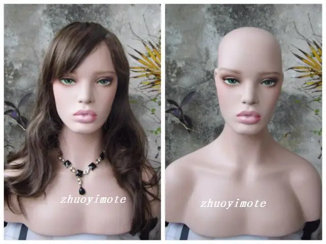

Fashion Earring Wig Display Mannequin Head Bust Realistic Fiberglass African American Female Mannequin Head