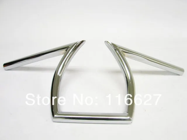 Freeahipping хромированная Ручка 25 мм руль " Z Bars 8-3/4" Rise для Honda Suzuki Kawasaki Yamaha choppers bobbers