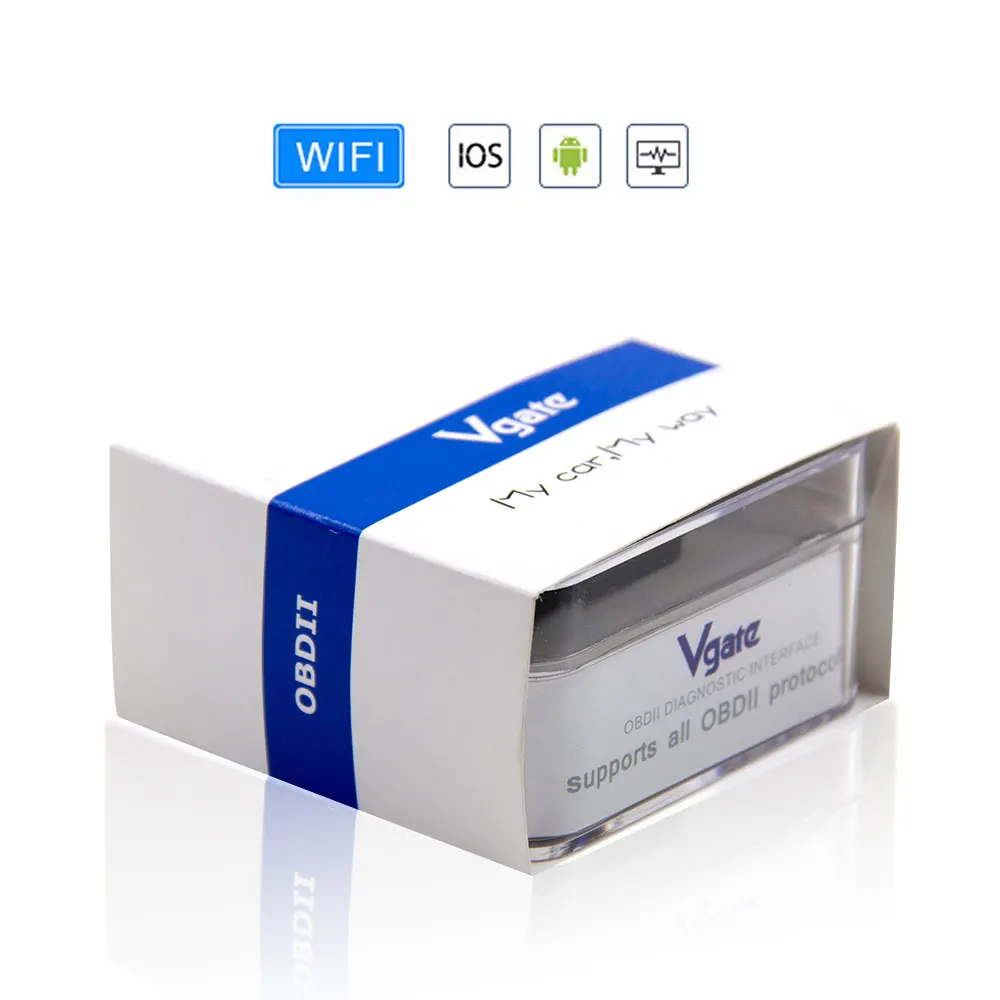 WIFI Version Vgate iCar Pro ELM327 Bluetooth/wifi OBD2 сканер для Android/IOS Elm 327 Автомобильный диагностический инструмент сканирующий инструмент Wi-Fi OBDII считыватель кодов - Цвет: WIFI Version