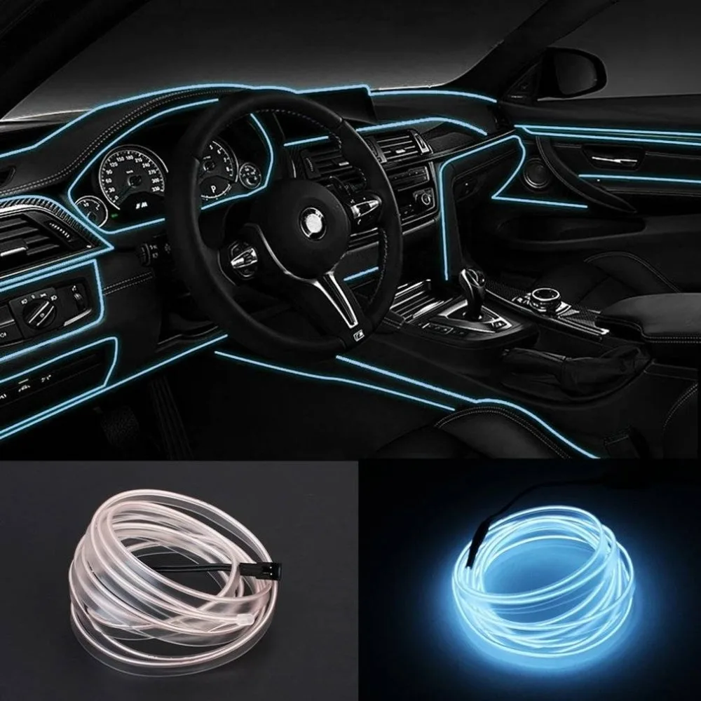 LED EL Light Car Vehicle Styling DIY Light Stripe Car Party Decoration