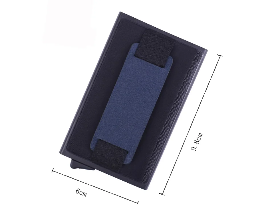 Алюминиевый Тонкий кошелек с Бизнес ID кредитный держатель для карт RFID Блокировка мини металлический кошелек автоматический всплывающий кошелек для кредитных карт