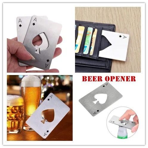 

New Smart Poker Card Home Kitchen Bar Tool Soda Beer Bottle Cap Opener Wedding Favors and Gifts Beer Opener
