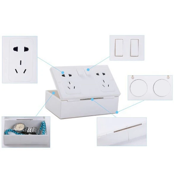 

New Arrival Unexpected Anti-theft Fake Secret Wall Plug Socket Security Safe Money Jewel Box Hides Valuables Storage Case BS