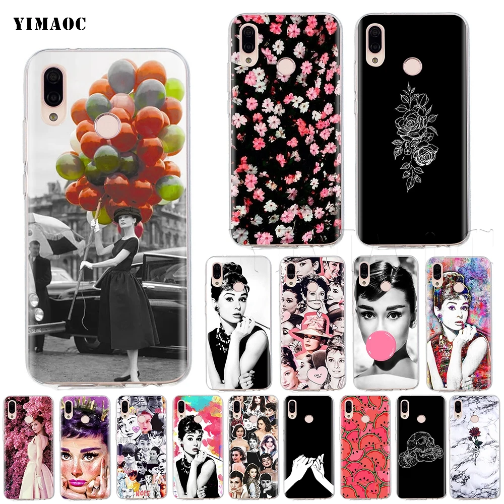 

YIMAOC Audrey Hepburn Case for Huawei P8 P9 P10 P20 P30 P Smart Lite Pro Mate 10 Y6 Prime 2018