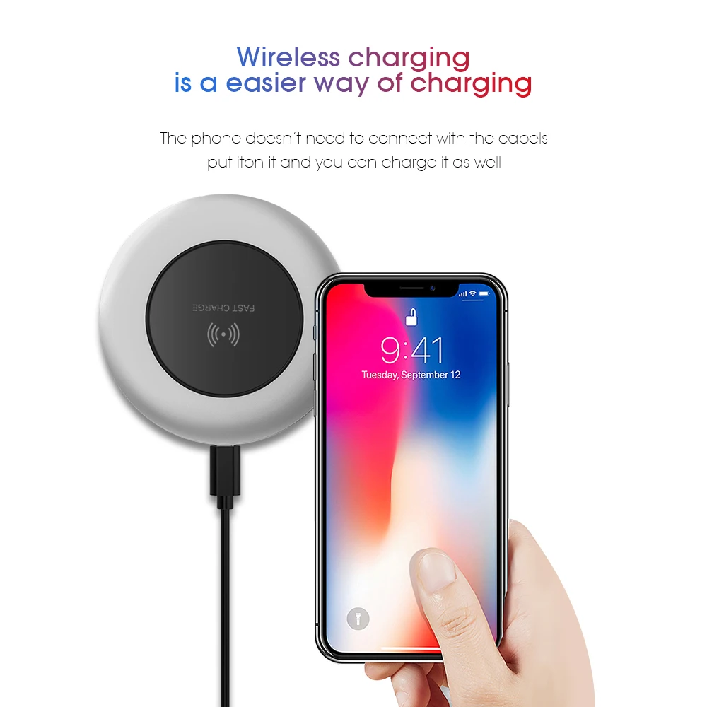 Essager 10W Qi Drahtlose Ladegerät für iPhone 11 Pro Xs Max X 8 Plus Samsung S10 Xiaomi Wirless Lad