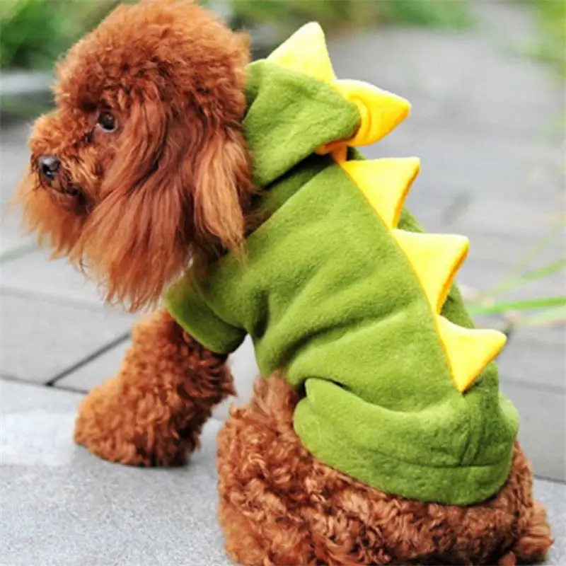 

Dog Clothes Winter Warm Pet Dinosaur Costume for Puppy Teddy Hoodies Jackets Cheap Pet Supplies XS-XL