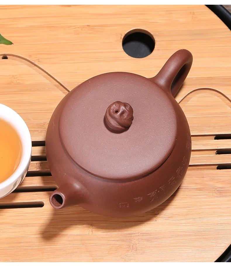 Маленький фиолетовый; песок чайник Чжоу Tingyuan Шахта из фиолетовой глины ручной работы Taihu каменная кастрюля пакет для чайника Haigang доставка