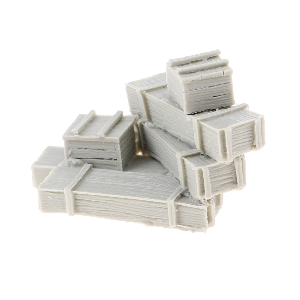 1/35 Resin Figure Kit 6 Crate Miniature War Game WWII Scenery Box Unpainted
