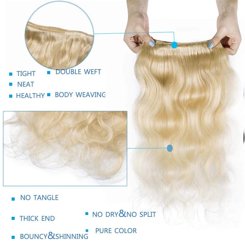 Body Wave Platinum and Bleach Blonde Bundles Brazilian Hair Weave Bundles 100% Remy Hair Extensions 1 Bundle 10 to 26 Inch 100g Body Wave Platinum and Bleach Blonde Bundles Brazilian Hair Weave Bundles 100% Remy Hair Extensions 1 Bundle 10 to 26 Inch 100g