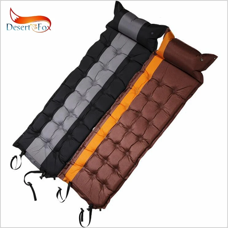 الصحراء و الثعلب 186x62 سنتيمتر الذاتي تضخيم النوم منصات مع وسادة هوائية ، واحدة خيمة مرتبة هوائية المحمولة خفيفة الوزن النوم منصات