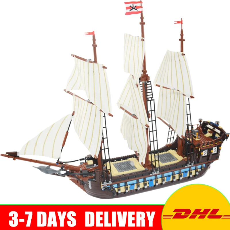 

In Stock LEPIN 22001 Pirates Series The Imperial Flagship Model Building Blocks Set Pirate Ship Toys For children 10210