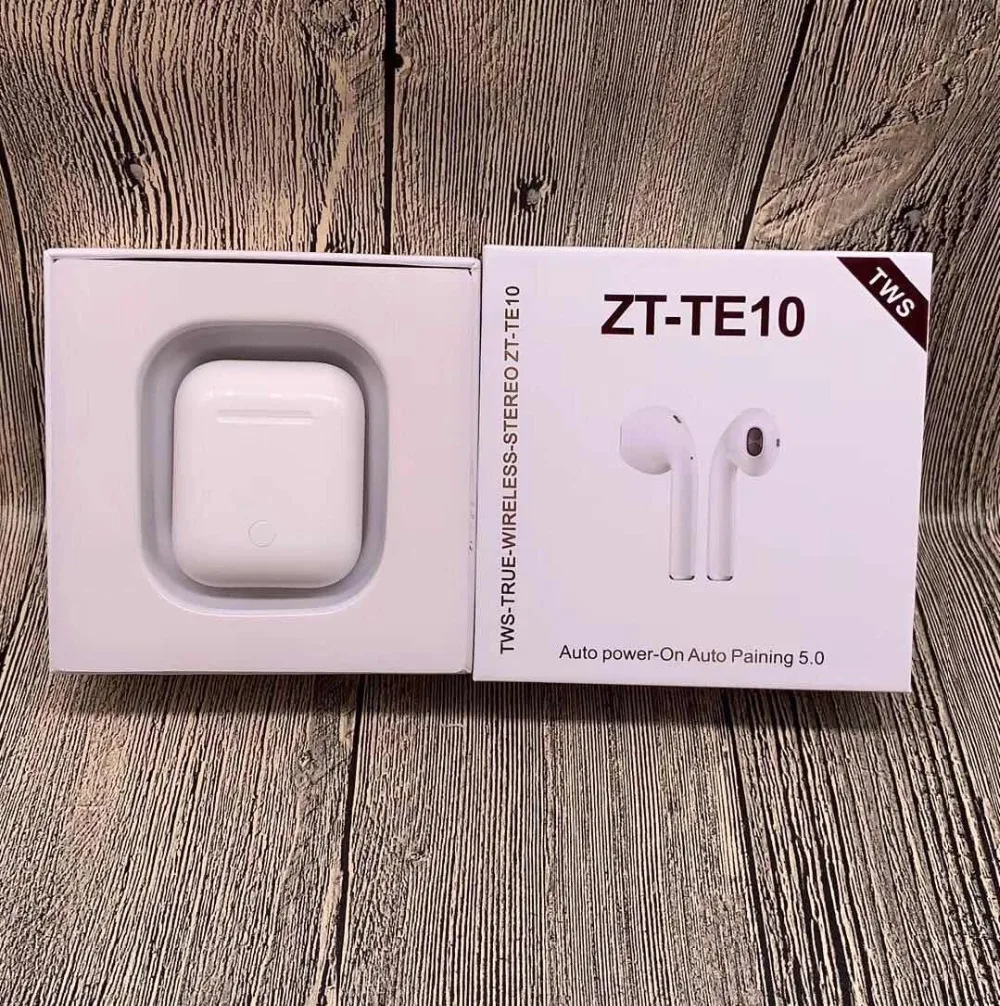 

ZT-TE10 TWS Bluetooth 5.0 Double Earphone Headset Works Touch Voice Control Support any single for IOS/Android 20PCS Free DHL