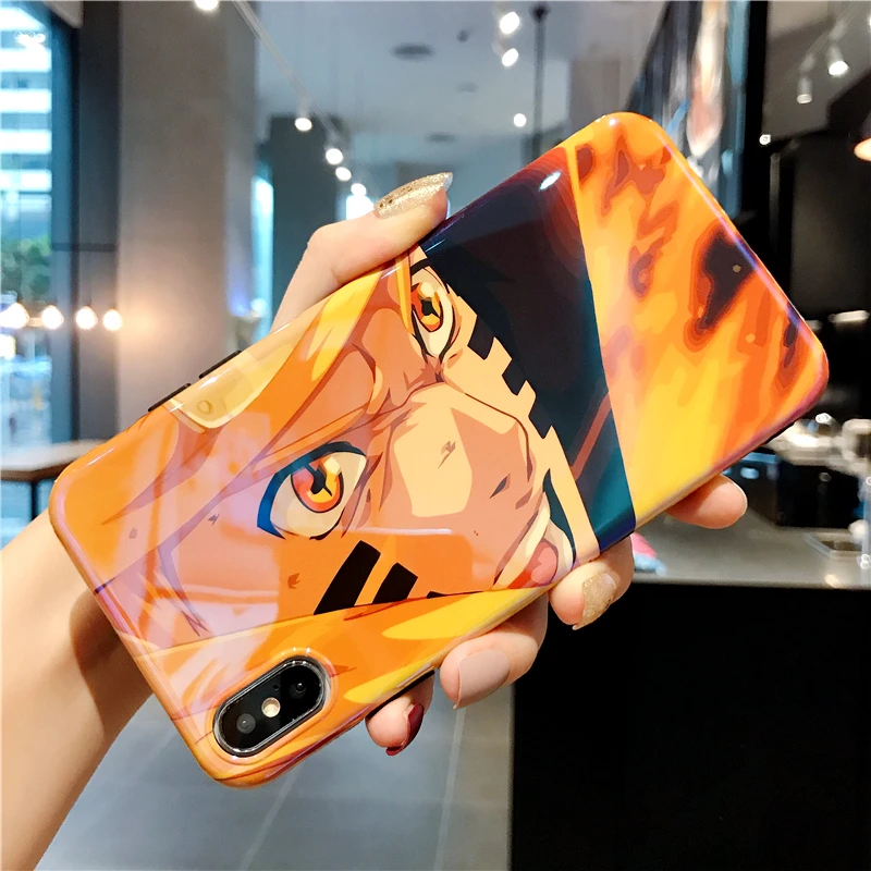 Наруто Аниме боль Саске Uzumaki чехол для iPhone 6 S 7 8 Plus X XR XS MAX мультфильм глянцевый Blu-Ray Мягкий силиконовый чехол - Цвет: 2