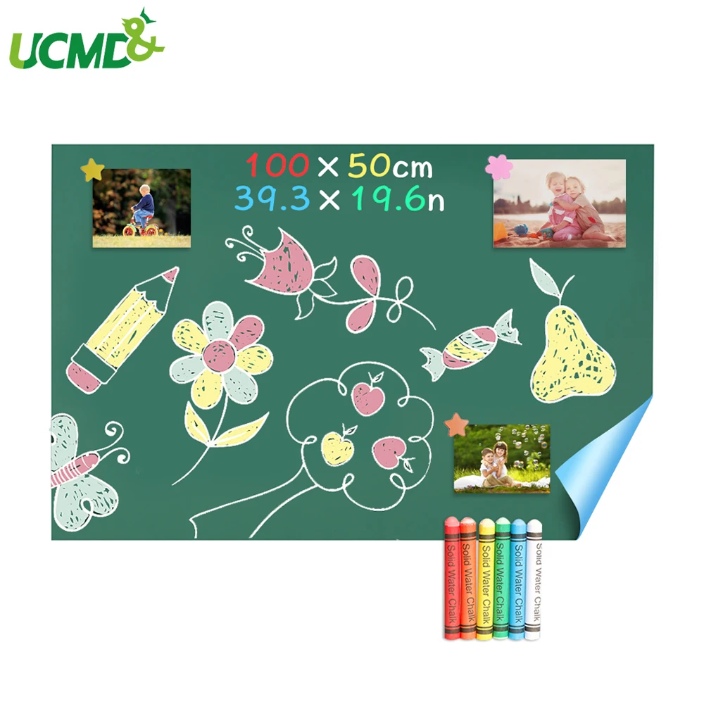 

100 x 50 cm Self-adhesive Magnetic Chalkboard blackboard Hold Magnets Home Decor Painting Writing Message board School Supplies