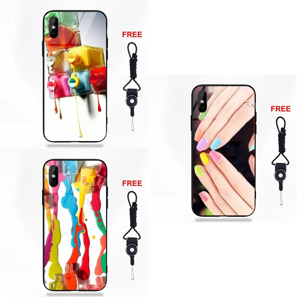 Vvcqod лак-эмаль для ногтей Цвет Apple iPhone 5 5C 5S SE 6 S 7 8 Plus X XS Max XR Силиконовые ТПУ оправа