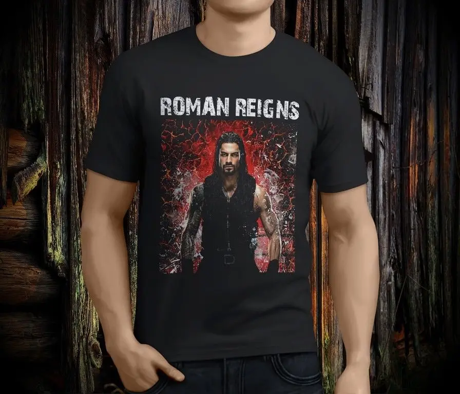 جديد شعبي يسود للمحترفين المصارعة الرجال الرومانية أسود shirt size s-3xl o t قميص 2018 حار بيع سوبر أزياء