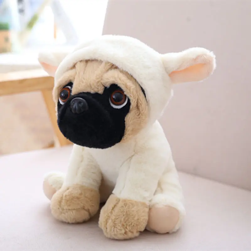 Супер милая собака Шарпей мягкая плюшевая игрушка Kawaii С Капюшоном мопса кукла