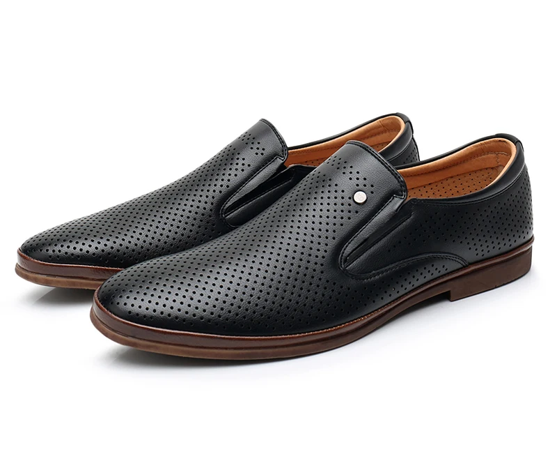 KULADA/; мужские классические сандалии; летняя модная обувь; Повседневная Удобная Кожаная обувь с перфорацией; дышащая мужская повседневная обувь