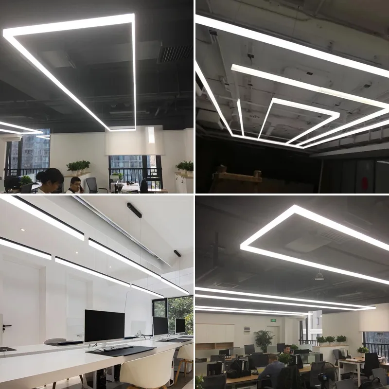 4pcs /lot LED office Pendant Light Black whiteHanging Suspension Panel