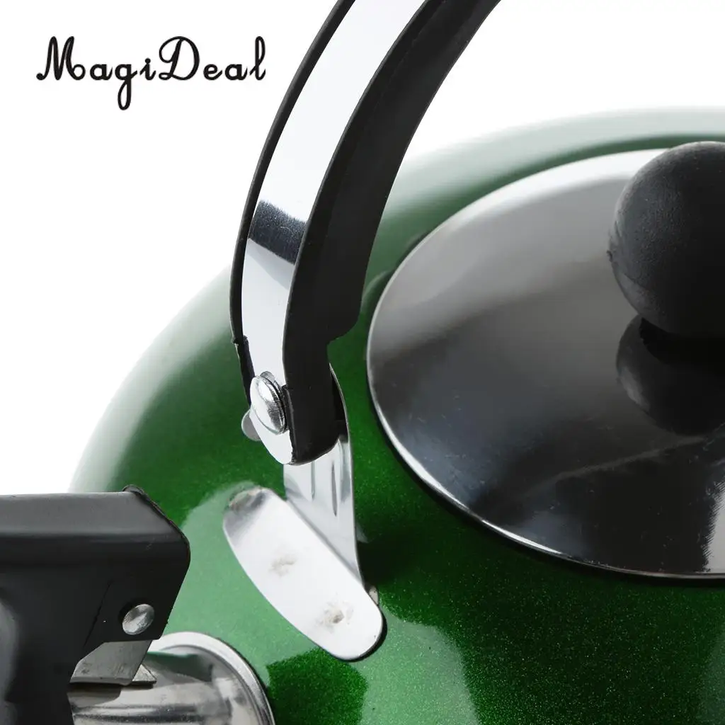 Lightweight MagiDeal Whistling Kettle Stainless Steel Camping Kitchen Tea Coffee Water Pot for Kitchen Fishing Picnic BBQ