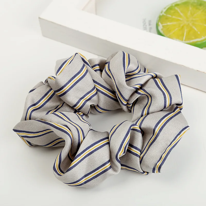 

1 PC Women Hair Ties Headband Ladies Striped printed Lady Scrunchies Hair Female Holder Rope Rubber Hair Band Accessories