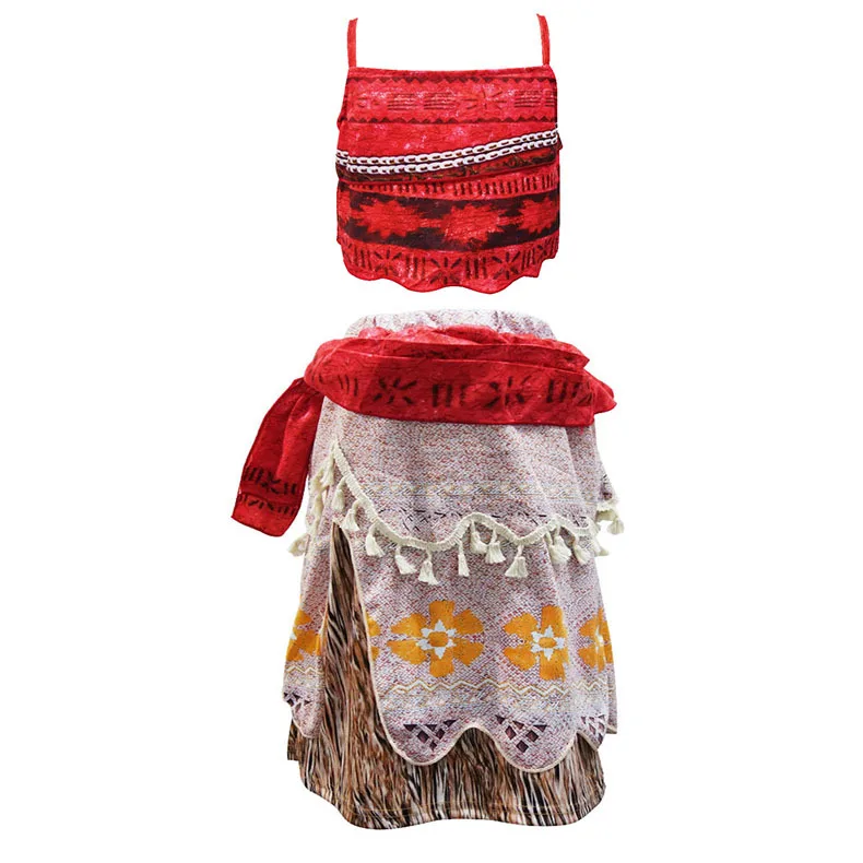 Новое платье для маленьких девочек одежда Моана платья принцессы для девочек Vaiana, детское платье одежда для детей Elas Anna, для детей от 2 до 10 лет - Цвет: Only dress