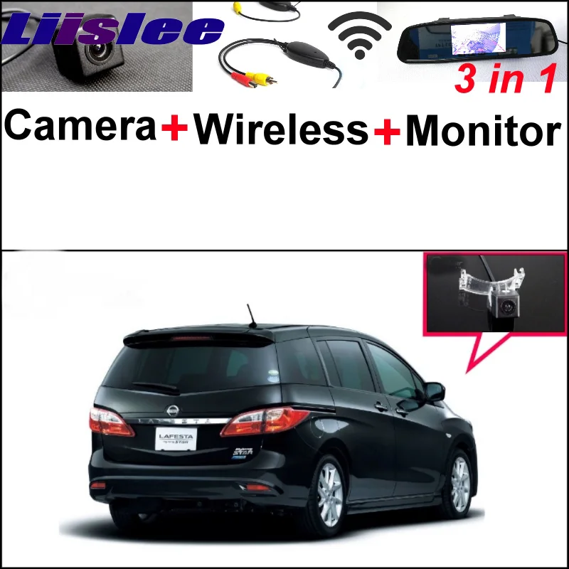 

Special Rear View Camera + Wireless Receiver + Mirror Monitor 3 in1 Parking System For Nissan Lafesta Highway Star B35 2011~2015