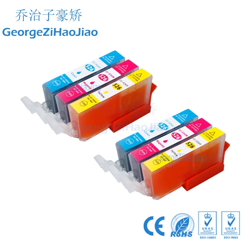 525XL 6 шт. CMY совместимый чернильный картридж PGI525 для canon iP4850 iX6250 MX715 MG5150 MG6250 MG5200 MX885