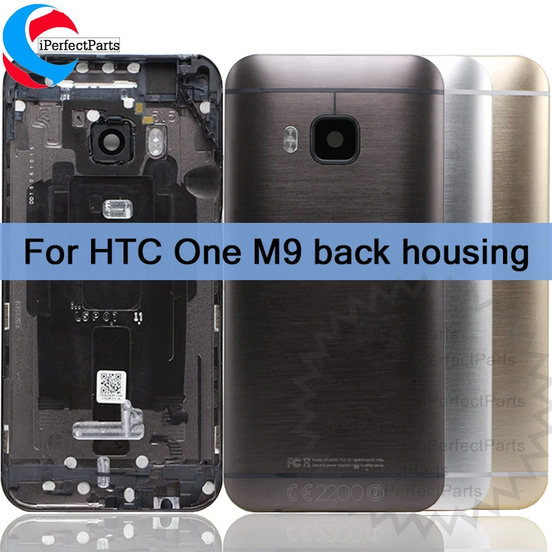 Новая задняя крышка для HTC One M9 Крышка батарейного отсека корпуса + кнопка