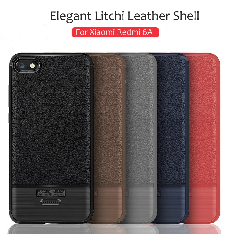 Для Coque на чехол Xiaomi Redmi 6a Чехлы Xiomi 6 Pro Чехол Задняя Кожа силиконовый мягкий черный