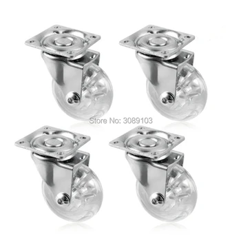 

4 pcs mini 2 inch Transparent material PP caster furniture caster sofa caster