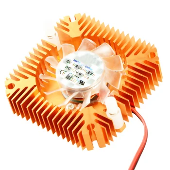 

Graphics Card Cooler 2 PIN Graphics Cards Cooling Fan Aluminum Gold Heatsink Cooler Fit For Personal Computer Components Fans