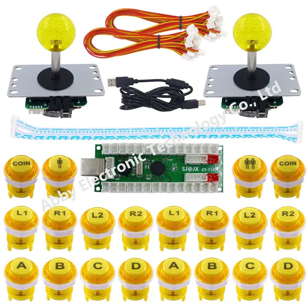 2 игросветодиодный светодиодная аркадная игра DIY Kit PC MAME Raspberry Pi Кнопка файтинг
