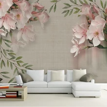 Beibehang пользовательские обои Винтаж элегантный розовый цветочный диван ТВ фон стены домашний Декор Гостиная Спальня Фреска 3d обои
