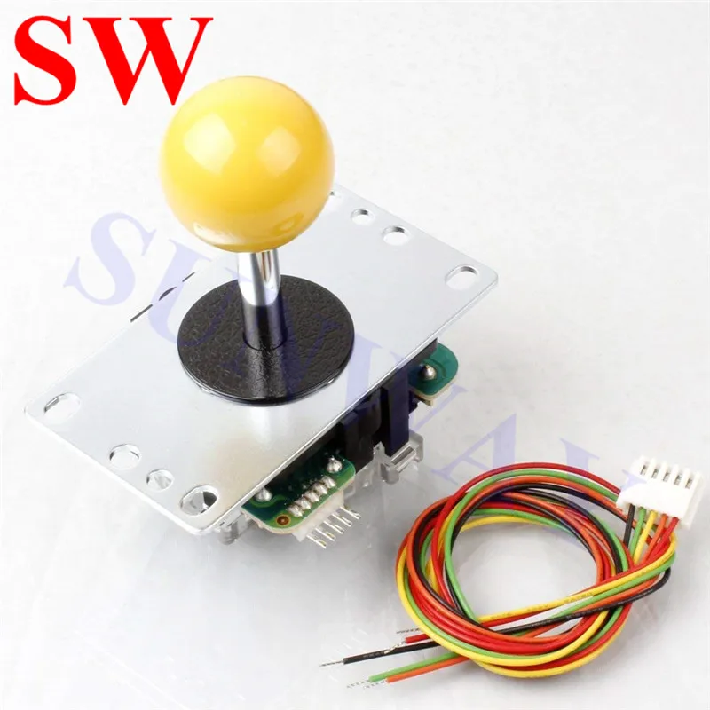 Цвет: желтый Оригинальная Sanwa Джойстик Fighting Stick JLF-TP-8YT 5Pin джойстик ограничитель части аркадный контроллер Аркада игра части машины - Цвет: Цвет: желтый