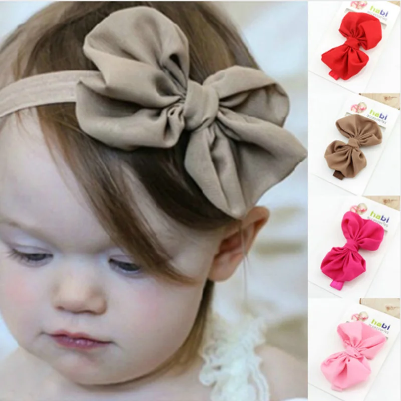 

Baby Headband Ribbon Handmade DIY Toddler Infant Kids Hair Accessories Girl Newborn Bows bowknot bandage Turban tiara T218
