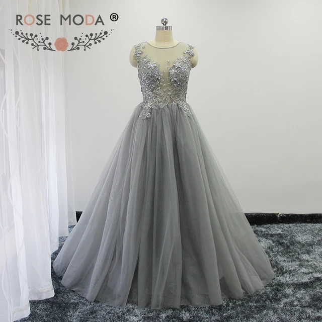 4 Colors Sequins Princess Wedding Gown Performance Dress - OneSimpleGown.com