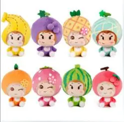 

18cm Banana Strawberry Orange monkey Baby fruit plush toys Lovely childs soft stuffed Doll YH1510