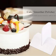 U форма пластиковый помадка торт разглаживающий крем полировщик глазури инструмент поверхность кулинарный шпатель формы глазурь для кексов