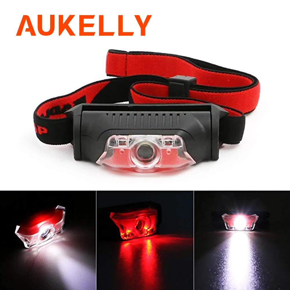 

Aukelly Mini Headlamp 4 Modes Waterproof Portable Head Flashlight Multifunctional Headlight Working Outdoor Hand Lantern Use AA