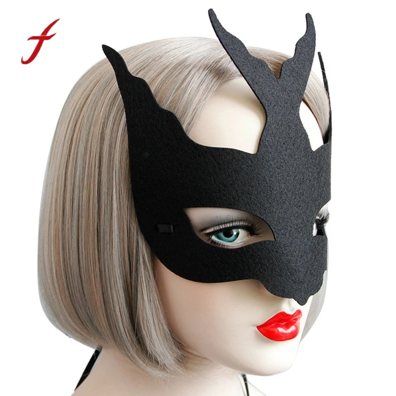

KLV 2019 mask for the face women black Sexy Elegant Eye Christmas Masquerade Ball Carnival Fancy Party for Halloween hot sale