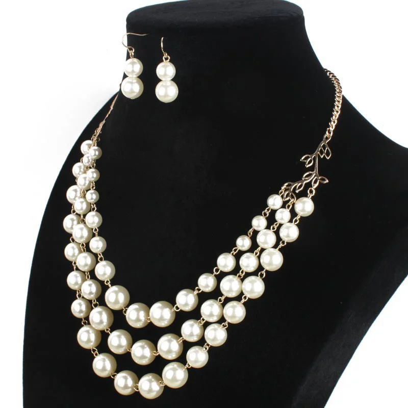 Simulated Pearl Fashion Jewelry Sets New Year Gifts For Women Daughter & Mother Birthday Gifts