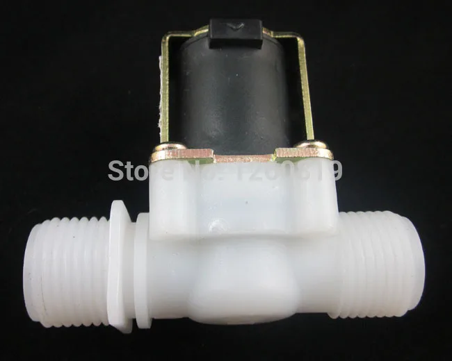 1/2" by 1/2" Thread male DC 12V Electric Solenoid Valve Normally Closed NC Water Inlet Flow Switch Control