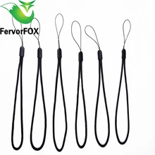 20 шт./лот, высококачественный ручной ремешок для запястья, для камеры, сотового телефона, ipod, mp3, mp4, Lanyards Paracord 550, 7 нитей, черный